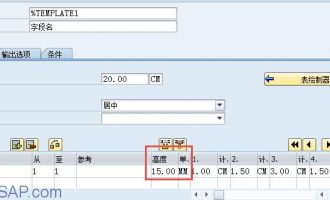 Smartform中表(table)的行间距设置