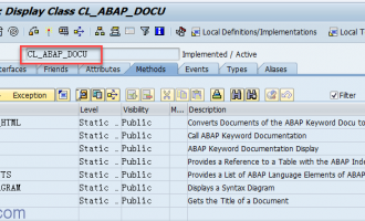 显示ABAP F1帮助class[CL_ABAP_DOCU]
