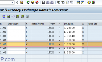 获取汇率函数[BAPI_EXCHANGERATE_GETDETAIL]