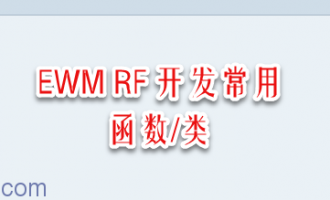 EWM RF 开发常用函数，类汇总
