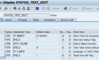 读取销售订单用户状态(user status)/系统状态(system status)-STATUS_TEXT_EDIT