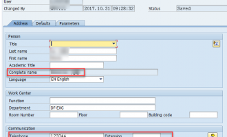 [代码]如何根据SAP登录用户名取得电话号码，电子邮件地址和全名
