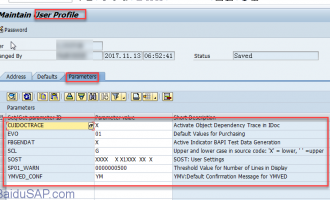 如何取得用户参数文件中的parameters-[BAPI_USER_GET_DETAIL]