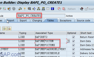 如何在采购订单中(PO)添加采购申请号(PR)-BAPI_PO_CREATE1