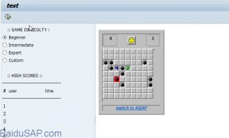 [代码]用ABAP语言写的扫雷游戏