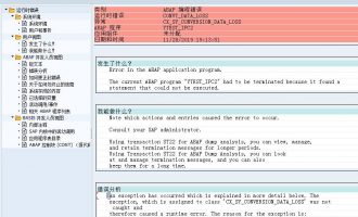 [dump]调用转换时发生CX_SY_CONVERSION_DATA_LOSS异常