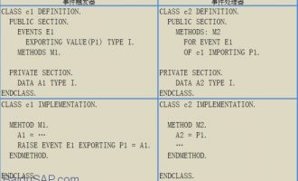 ABAP面向对象(Object Orientation)编程8-类的事件(event)